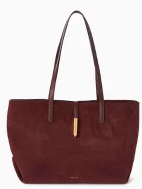 Demellier BURGUNDY Suede Tote Handbag